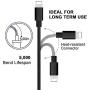 RoFI Compatible Phone Cable, [2Pack] 2FT Nylon Braided Fast Charging USB Cord Replcement for Phone X 8 8 Plus 7 7 Plus 6s 6s Plus 6 6 Plus 5 5S 5C SE Pad Air Mini and More (2 Pack Black, 2 FT)