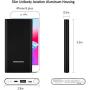 10000mAh Quick Charge QC 3.0 Portable Charger Fast Charging Slim Compact Power Bank High Capacity Battery Pack Compatible with iPhone iPad Samsung Galaxy Cell Phone Android Smartphone and More (Black)