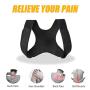 Posture Corrector for Men Women Boys Girls Adjustable Back Straightener Shoulder Brace Breathable Posture Trainer Medium Large for Pain Relief Clavicle Support (Large, Black)
