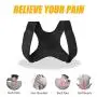 Posture Corrector for Men Women Boys Girls Adjustable Back Straightener Shoulder Brace Breathable Posture Trainer Medium Large for Pain Relief Clavicle Support (Large, Black)