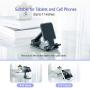 Wismat Cell Phone Stand for Desk - Adjustable Foldable Swivel Phone Stand, Cell Phone Holder for Desk Compatible with iPhone 12 11 Pro max X 7 8 Plus Mini Tablet, Mobile Phone Mount for Desktop