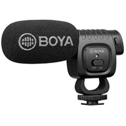 BOYA Compact Shotgun Condenser Microphone for DSLR Cameras, Camcorders, Audio Recorder