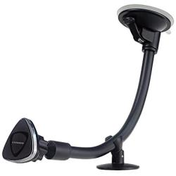 EXSHOW Magnetic Windshield Car Cell Phone Holder, 8.5 inch Aluminum Long Arm Strong Magnets Window Suction Cup Mount for iPhone, Samsung, LG and Other All Cell Phone