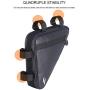 JUMOWA Bike Bicycle Triangle Frame Bag, Bike Bicycle Storage Bag Pack Bike Accessories Water Resistant Road Mountain Cycling Strap Saddle Pouch Bag Mobile Phone Bag
