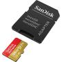 SanDisk 128GB Extreme microSDXC UHS-I Memory Card with Adapter - C10, U3, V30, 4K, A2, Micro SD - SDSQXA1-128G-GN6MA