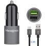 Meagoes Fast USB C Car Charger, Compatible for Samsung Galaxy S20 Plus/S20 Ultra/S20/S10+/S10/S10e/S9+/S9/S8+, Note 10 Plus/10/9/8, LG V50/V40/G8/G7, Quick Charge 3.0 USB Car Adapter with Type C Cable