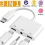 USB C Headphone Adapter, 3.5mm and Type C Digital Smart DAC Chip Audio Jack Splitter & 1 Charger, 3 in 1 Type C Charger Compatible for iPad Pro, Google Pixel, Samsung Note 10/10+, Huawei USB C Phone USB C Headphone Adapter, 3.5mm and Type C Digital Smart DAC Chip Audio Jack Splitter & 1 Charger, 3 in 1 Type C Charger Compatible for iPad Pro, Google Pixel, Samsung Note 10/10+, Huawei USB C Phone
