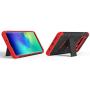 ZIZO Bolt Series for Galaxy S10 Case with Kickstand Holster Lanyard - Black & Red