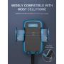 Car Cup Holder Phone Mount, Sopownic Cup Phone Holder for Car Universal Adjustable Gooseneck Car Phone Holder for iPhone 11 Pro/11/X/8/7/6s/ Galaxy S10/S9/Note 10/9/8 GPS and More -Blue