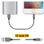 Short iPhone Cable IVVO 4Pack 1FT Braided Data Sync Cable for Phone X XS Max 8 7 6S Plus Pad 2 3 4 Mini, Pad Pro Air, Pod Nano Touch(Black)