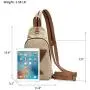 Canvas Sling Bag Small Crossbody Backpack Shoulder Casual Daypack Rucksack for Men Women Outdoor Cycling Hiking Travel