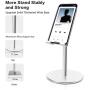 SLEYE Cell Phone Holder Tablet Stand Height and Angle Adjustable Desktop Phone Stand Sturdy All Aluminum Alloy Universal Phone Holder for Desk Compatible with 4"-10.5" Phones/iPad/Kindle/Tablet