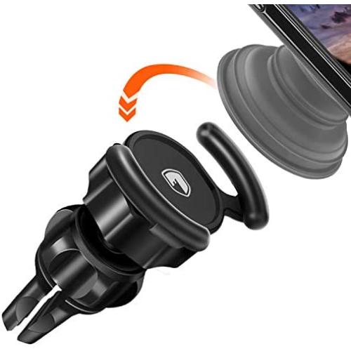 FITFORT Universal Air Vent Car Mount - 360° Rotation Clip Car Mount Phone Holder with Adjustable Switch Lock for All Smartphones GPS Navigation