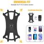 Bike Phone Mount, Detachable 360° Rotation Motorcycle Phone Mount, Adjustable Universal Silicone Handlebar Cradle Fits for iPhone 11 Pro Max/XR/XS/8/7/6/6 Plus, Samsung S20/S10/S9
