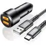 JSAUX Car Charger Compatible for Samsung Galaxy S10/S9/S9 Plus/S8/S8 Plus/S20/Note 10/9/8, LG, Moto -3A Dual Quick Charge 3.0 Ports 36W Metal Fast USB Car Adapter with Type C Charging Cable Black JSAUX Car Charger Compatible for Samsung Galaxy S10/S9/S9 Plus/S8/S8 Plus/S20/Note 10/9/8, LG, Moto -3A Dual Quick Charge 3.0 Ports 36W Metal Fast USB Car Adapter with Type C Charging Cable Black