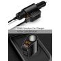 Car Charger Extension Cigarette Lighter Adapter,Socket Splitter with 3 USB and Voltage Meter,Compatible for iPhone 8/7/X/6S/XR,iPad,Samsung Galaxy S9/S8,iPad,GPS,Android Phone (BlackQC3.0)