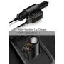 Car Charger Extension Cigarette Lighter Adapter,Socket Splitter with 3 USB and Voltage Meter,Compatible for iPhone 8/7/X/6S/XR,iPad,Samsung Galaxy S9/S8,iPad,GPS,Android Phone (BlackQC3.0)