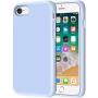 Anuck iPhone SE 2020 Case, iPhone 8 Case, Non-slip Liquid Silicone Gel Rubber Bumper Case Soft Microfiber Lining Hard Shell Shockproof Full-body Protective Case Cover for iPhone 7/8/SE 4.7" Light Blue