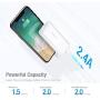 POWERADD EnergyCell 10000, Ultra-Compact High-Speed Charging Portable Charger, Smallest and Lightest 10000mAh Power Bank Compatible for iPhone 11 XS X 8 Plus Samsung S10 Google LG iPad and More（white）