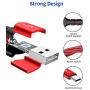USB Type C Cable 3A Fast Charging, JSAUX(2-Pack 6.6ft+6.6ft) USB-A to USB-C Charge Braided Cord Compatible with Samsung Galaxy S10 S10E S9 S8 S20 Plus,Note 10 9 8,Z Flip, and Other USB C Charger(Red)