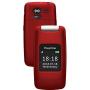 Easyfone Prime A1 3G Unlocked Senior Flip Cell Phone, Big Button Hearing Aids Compatible Easy-to-Use Basic Cell Phone with Charging Dock(Red)