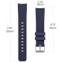 MoKo Band Compatible with Samsung Galaxy Watch 3 45mm/Galaxy Watch 46mm/Galaxy Gear S3 Classic/Frontier/Ticwatch pro/E2/S2/Huawei Watch GT 2e 46mm, 22mm Silicone Replacement Strap - Midnight Blue