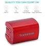 Tranesca Dual USB Wall Chargers for New iPhone SE,iPhone Xs/Xs Max,iPhone XR/8/7/6S/6S Plus/6 Plus/6, Samsung Galaxy S7/S6/S5 Edge, LG, HTC, Moto, Kindle and More-2 Pack (Red)