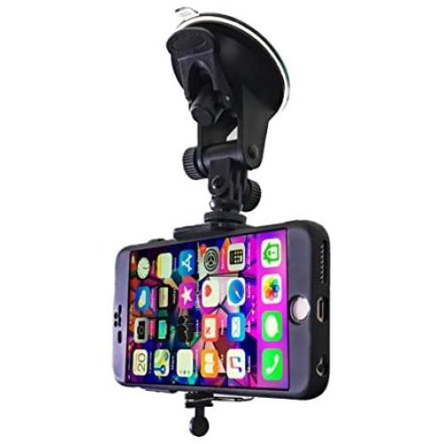 Car Phone Mount - Cell Phone Holder for Car Windshield Compatible with iPhone X XS Max XR 8 Plus 7 Plus 6S Plus 6 Plus SE Samsung Galaxy S9, S8, S8 Plus, Note 8, S7, S6, S5, Google Pixel XL by DaVoice