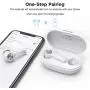 Wireless Earbuds, Letsfit Bluetooth 5.0 Headphones TWS Stereo Touch Control Earbuds with Charging Case, IPX5 Waterproof in-Ear Sport Earphones with Mic for Running Gym Workout White Wireless Earbuds, Letsfit Bluetooth 5.0 Headphones TWS Stereo Touch Control Earbuds with Charging Case, IPX5 Waterproof in-Ear Sport Earphones with Mic for Running Gym Workout White