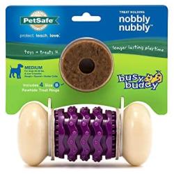 PetSafe Busy Buddy Nobbly Nubbly Treat Holding Dog Toy – Strong Chewers – Extra Small, Small, Medium, Large