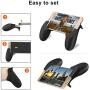 AnoKe Mobile Game Controller - Cellphone Game Trigger/Mobile Gaming Controller Compatible with Android iOS, L2R2 Sensitive Shoot Mobile Phone Joystick (2 Triggers+2 Grips)