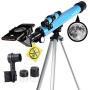 Kids Telescope AZ50600 for Beginners-Refractor Telescope with Adjustable Tripod & Smartphone Adapter & Finder Scope- Portable Travel Telescope Perfect for Kids Children Teens