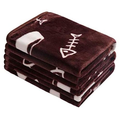 luciphia 1 Pack 3 Blankets Super Soft Fluffy Premium Bowl Fish Pet Blanket Flannel Throw for Cat Kitten Dog