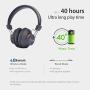 Avantree AS9S 40 hr Wireless Wired Bluetooth Over Ear Headphones with Mic for Computer TV Watching, Extra Comfortable & Lightweight, HiFi Stereo Headset for PC Laptop Cell Phone Conference Call