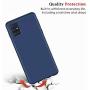 Qsdd Replacement for Samsung Galaxy A51 Liquid Silicone Phone Case+1(Screen Protector) Soft Ultra Thin Anti Scratch Anti-Fingerprint Anti-Fall Shockproof Phone Shell-Blue