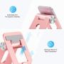 Cell Phone Stand Adjustable, OMOTON Aluminum Desktop Phone Holder Cradle Dock Compatible with All Smartphone iPhone 11 Pro Max Xs Max Xr X 8 7 6 6s Plus 5 5s 5c, Rose Gold