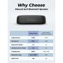 Tribit XSound Surf Bluetooth Speaker, 12W Speakers Bluetooth Wireless with Superior Sound, Bluetooth 5, IPX7 Waterproof, Wireless Stereo Pairing, 100ft Wireless Range Perfect for Home, Outdoor, Travel
