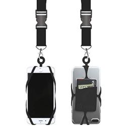 Gear Beast Universal Cell Phone Lanyard Compatible with iPhone, Galaxy & Most Smartphones Includes Phone Case Holder with Card Pocket,Soft Neck Strap with Breakaway Clasp & Detachable Convenience Cli