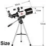 Telescope for Kids& Beginners, 70mm Aperture 300mm Astronomical Refractor Telescope, Tripod& Finder Scope- Portable Travel Telescope with Smartphone Adapter and Wireless Remote