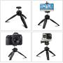 Fugetek Mini Tripod Table Top Stand and Phone Mount, Compact, Travel Ready, Use with FaceTime, Video Calls, Compatible with Gopro, Smartphones, iPhone, Samsung, Compact Cameras, DSLRs, Selfie Stick