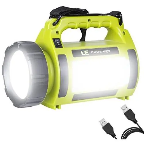 LE Rechargeable LED Camping Lantern, 1000LM, 5 Light Modes, 3600mAh Power Bank, IPX4 Waterproof, Perfect Lantern Flashlight for Hurricane Emergency, Hiking, Home and More, USB Cable Included