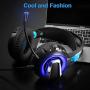 NiceWell Gaming Headset for Xbox One, PS4, PC, Gaming Headphones Wired with Microphone, LED Light, Stereo Sound, Noise-canceling, Over-Ear Soft Earmuffs and Adjustable Heanband