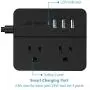 USB Power Strip JSVER Power Strip with 3 USB, Power Strip Surge Protector, 2 AC Outlet Strip, USB Charging Station with 5ft Extension Cord, Mini Power Cord for Home, Office, Dorm, Travel (Black) USB Power Strip JSVER Power Strip with 3 USB, Power Strip Surge Protector, 2 AC Outlet Strip, USB Charging Station with 5ft Extension Cord, Mini Power Cord for Home, Office, Dorm, Travel (Black)