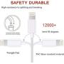 SHARLLEN iPhone Charger Cable 3 Pack 10FT USB Fast Charging Cable Syncing Charger Lightning Charger Cable Compatible iPhone Xs/Max/XR/X/8 Plus/8/7/7Plus/6s Plus/6S/6/6P/iPad（White）