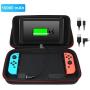 Stand Charging Case Bag Compatible with Nintendo Switch with Built-in 10000mAh Recharge Battery and 8 Game Card Holders - Black