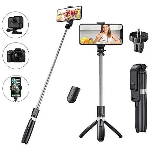 Selfie Stick Tripod with Wireless Bluetooth Remote, 3 in 1 Detachable Tripod Selfie Stick for iPhone 11/11 Pro Max/X/XR/XS/XS MAX/8/7,Galaxy S10/S9 Plus/S8 Plus/Note 10/8