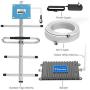 Cell Phone Signal Booster for AT&T T-Mobile 700MHz 4G LTE Band 12/17 Mobile Signal Repeater Amplifier Antenna Kits for Home and Office Improve 4G LTE Data Rates, Supports Volte