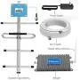 Cell Phone Signal Booster for AT&T T-Mobile 700MHz 4G LTE Band 12/17 Mobile Signal Repeater Amplifier Antenna Kits for Home and Office Improve 4G LTE Data Rates, Supports Volte