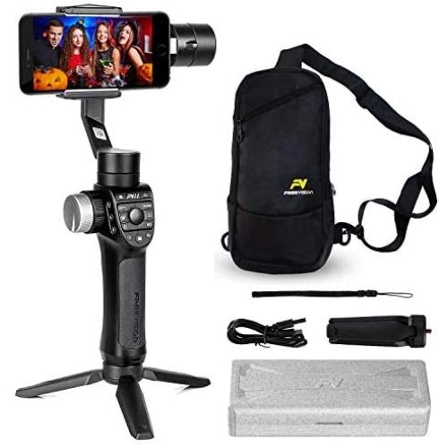 Freevision Phone Stabilizer Cell Phone Gimbal for iPhone 11 Pro Max Xs Smartphone Smove for Video Recording Filming Panorama Motion Time Lapse Object Tracking Aluminum no PC +Carry Bag -Vilta M Pro