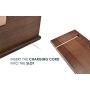 TESLYAR Wood Phone Docking Station Ash Key Holder Wallet Stand Watch Organizer Men Gift Husband Wife Anniversary Dad Birthday Nightstand Purse Father Graduation Male Travel Idea Gadgets